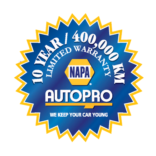 10 Year 400,000 KM Limited Warranty Napa Autopro